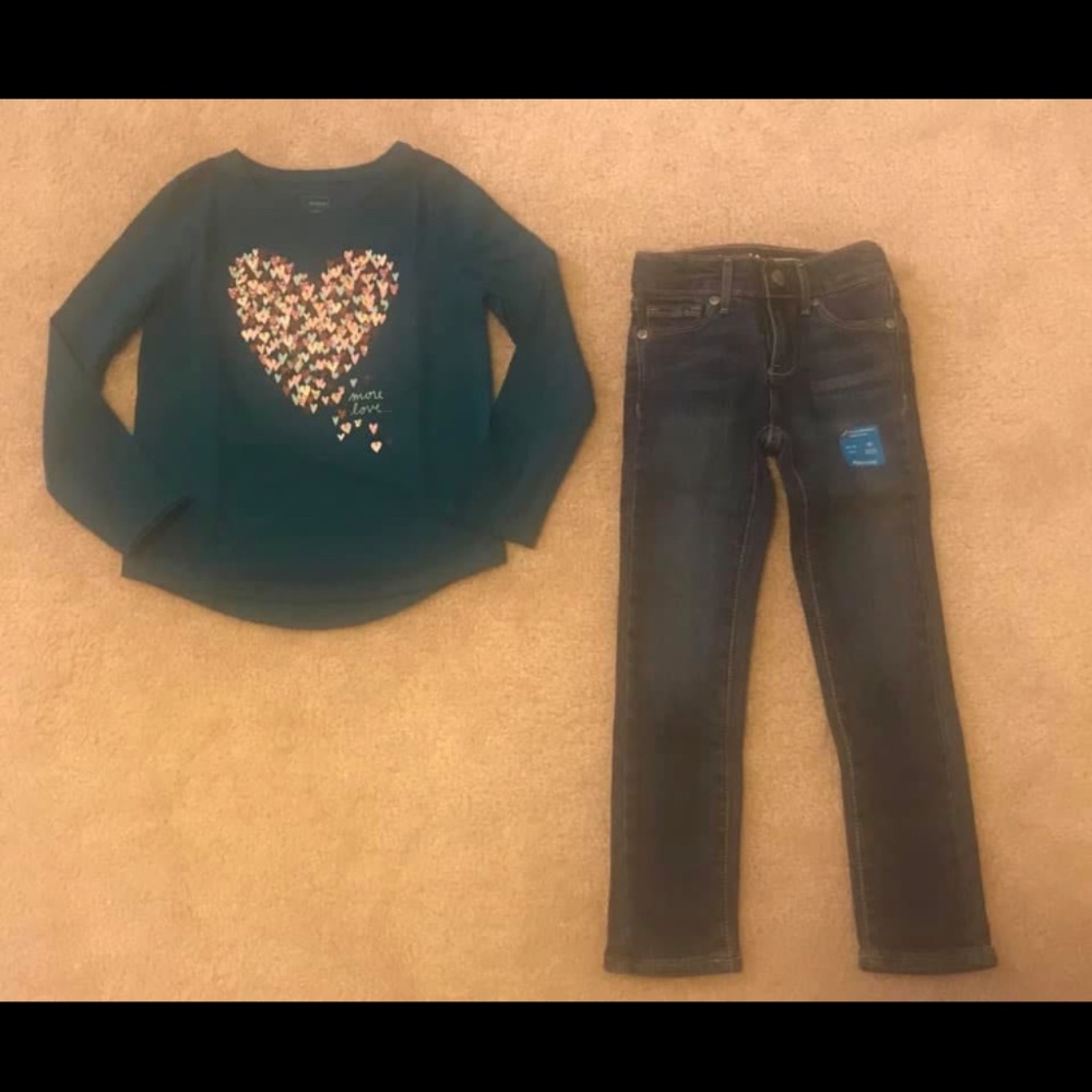 Sequin Long Sleeve Top & Jean Set